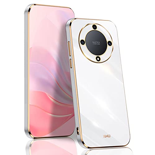 BORYA Hülle für Honor Magic6 Lite 5G (Magic 6 Lite), Ultra Dünn Stoßfest Premium TPU Bumper Handyhülle, Weiches Seidig Silikon Schutzhülle Elegant Galvanisiert Phnom Penh Case, Weiß von BORYA