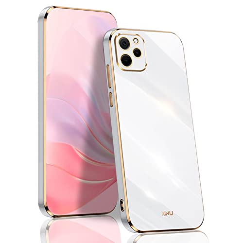 BORYA Hülle für Huawei nova Y61, Ultra Dünn Stoßfest Premium TPU Bumper Handyhülle, Weiches Seidig Silikon Schutzhülle Elegant Galvanisiert Phnom Penh Case, Weiß von BORYA