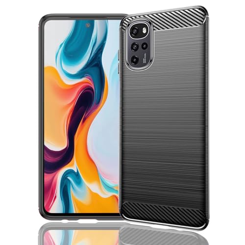 BORYA Hülle für Motorola Moto G22/Moto E32/E32S/E22s, Silikon Stoßfest Ultra Dünn Premium TPU Bumper Handyhülle, Weiches Seidig Anti-Drop Schutzhülle, Gebürstete Textur Elegant Einfach Case, Schwarz von BORYA