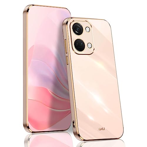 BORYA Hülle für OnePlus Nord 3 5G, Ultra Dünn Stoßfest Premium TPU Bumper Handyhülle, Weiches Seidig Silikon Schutzhülle Elegant Galvanisiert Phnom Penh Case, Rosa von BORYA