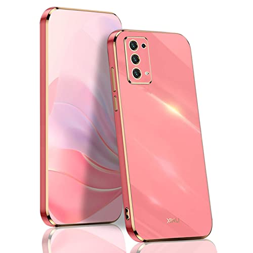 BORYA Hülle für Oppo A74 5G / Oppo A54 5G, Ultra Dünn Stoßfest Premium TPU Bumper Handyhülle, Weiches Seidig Silikon Schutzhülle Elegant Galvanisiert Phnom Penh Case, Rot von BORYA