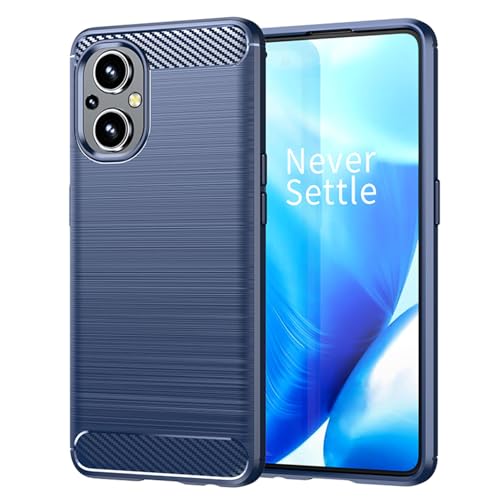 BORYA Hülle für Oppo A96 5G/Oppo Reno7 Lite/Oppo Reno8 Lite, Silikon Stoßfest Ultra Dünn Premium TPU Bumper Handyhülle, Weiches Seidig Schutzhülle, Gebürstete Textur Elegant Einfach Case, Blau von BORYA