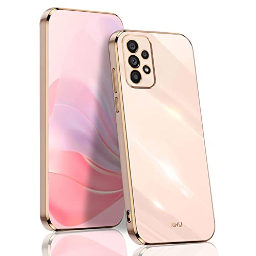 BORYA Hülle für Samsung Galaxy A13 4G, Ultra Dünn Stoßfest Premium TPU Bumper Handyhülle, Weiches Seidig Silikon Schutzhülle Elegant Galvanisiert Phnom Penh Case, Rosa von BORYA