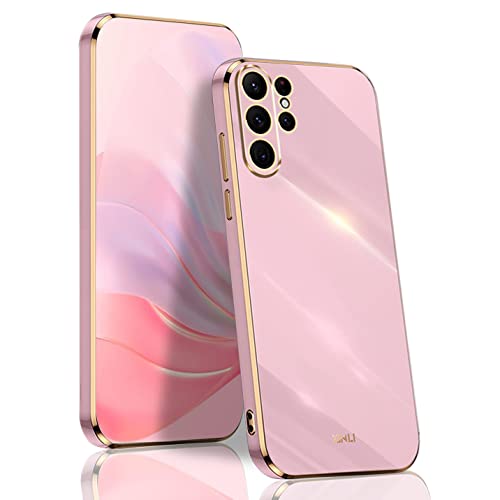 BORYA Hülle für Samsung Galaxy S23 Ultra 5G, Ultra Dünn Stoßfest Premium TPU Bumper Handyhülle, Weiches Seidig Silikon Schutzhülle Elegant Galvanisiert Phnom Penh Case, Violett von BORYA