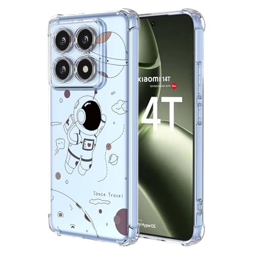 BORYA Hülle für Xiaomi 14T, Stoßfest Weiches Transparent Silikon TPU Bumper Handyhülle Ultra Dünn Seidig Hochwertiges Elegant Schutzhülle, Astronaut BORYA Hülle für Xiaomi 14T, Stoßfest Weiches Transparent Silikon TPU Bumper Handyhülle Ultra Dünn Seidig Hochwertiges Elegant Schutzhülle, Astronaut von BORYA