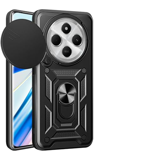 BORYA Hülle für Xiaomi Redmi 14C 4G/Poco C75/Redmi A4, Stoßfest PC + TPU Handyhülle, Prämie Silikon Kratzfest Militärqualität Schutzhülle mit Magnetisches Ring Ständer Und Kamera Cover. Schwarz BORYA Hülle für Xiaomi Redmi 14C 4G/Poco C75/Redmi A4, Stoßfest PC + TPU Handyhülle, Prämie Silikon Kratzfest Militärqualität Schutzhülle mit Magnetisches Ring Ständer Und Kamera Cover. Schwarz von BORYA