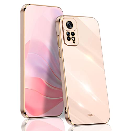 BORYA Hülle für Xiaomi Redmi Note 11S 4G/ Redmi Note 11, Ultra Dünn Stoßfest Premium TPU Bumper Handyhülle, Weiches Seidig Silikon Schutzhülle Elegant Galvanisiert Phnom Penh Case, Rosa von BORYA