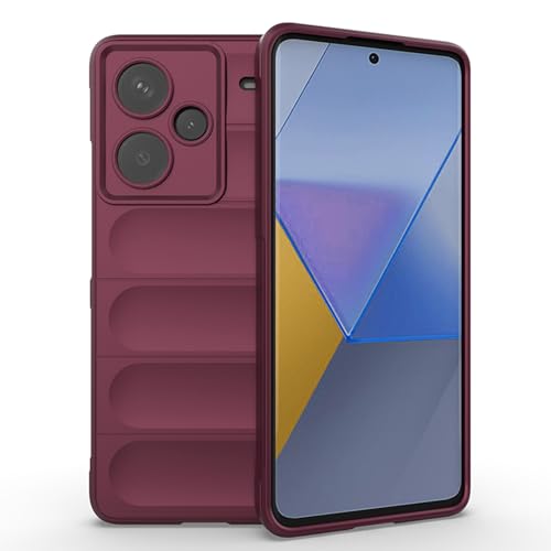 BORYA Hülle für Xiaomi Redmi Note 13 Pro+ Plus 5G, Stoßfest Weiches Premium TPU Bumper Silikon Handyhülle, Fallschutz Airbag-Design Schutzhülle, Ultra Dünn Dauerhaft Case, Dunkelviolett von BORYA