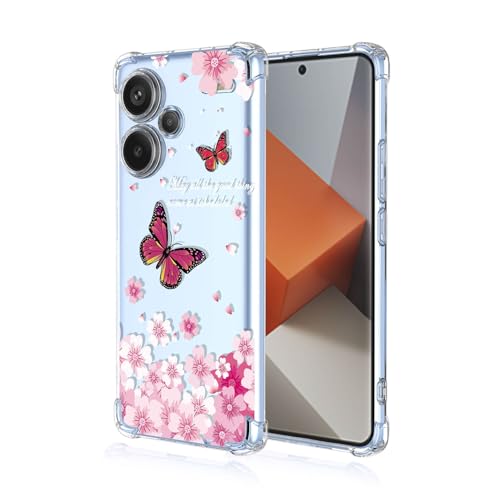 BORYA Hülle für Xiaomi Redmi Note 13 Pro+ Plus 5G, Stoßfest Weiches Transparent Silikon TPU Bumper Handyhülle Ultra Dünn Seidig Hochwertiges Elegant Schutzhülle, A65 von BORYA