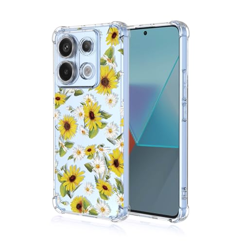 BORYA Hülle für Xiaomi Redmi Note 13 Pro 5G, Stoßfest Weiches Transparent Silikon TPU Bumper Handyhülle Ultra Dünn Seidig Hochwertiges Elegant Schutzhülle, A78 von BORYA