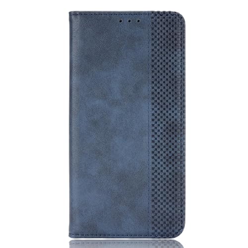 BORYA Leder Hülle für Motorola Moto G54 5G, Premium PU+TPU Bumper Handyhülle, Stoßfest Weiches Ultra Dünn Silikon Schutzhülle mit Brieftasche Kartenfach Ständer, Blau von BORYA