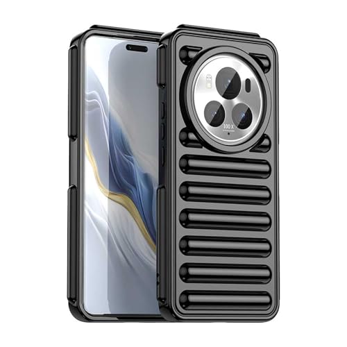 BORYA Silikon Hülle für Honor Magic 6 Pro (Magic6 Pro), Stoßfest Ultra Dünn Weiches Prämie TPU Bumper Airbag Handyhülle, Kratzfest Transparent Elegant Schutzhülle. Schwarz von BORYA