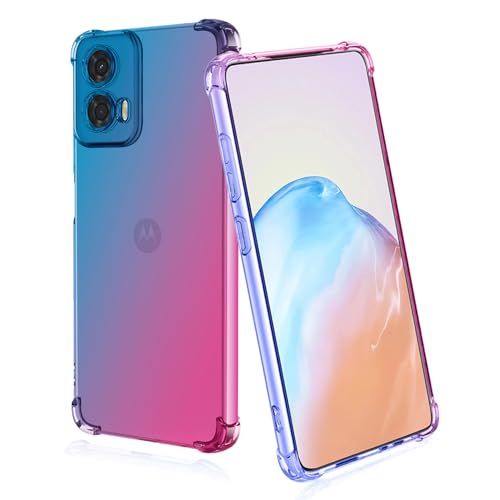 BORYA Silikon Hülle für Motorola Moto G34 5G, Transparent Weiches Seidig Ultra Dünn TPU Stoßfest Kratzfest Handyhülle, Elegant Bunt Gradient Schutzhülle, Blau/Rosa BORYA Silikon Hülle für Motorola Moto G34 5G, Transparent Weiches Seidig Ultra Dünn TPU Stoßfest Kratzfest Handyhülle, Elegant Bunt Gradient Schutzhülle, Blau/Rosa von BORYA