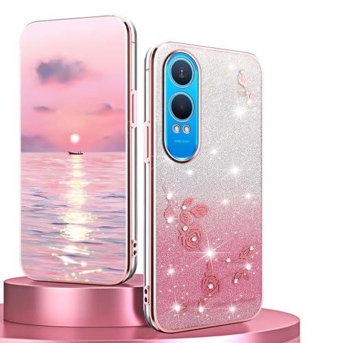 BORYA Silikon Hülle für OnePlus Nord CE 4 Lite 5G, Stoßfest Ultra Dünn Weiches TPU Handyhülle, Elegant Galvanisierter Glitzer Diamant Blumen Schutzhülle mit Gradient Karte, Rosa BORYA Silikon Hülle für OnePlus Nord CE 4 Lite 5G, Stoßfest Ultra Dünn Weiches TPU Handyhülle, Elegant Galvanisierter Glitzer Diamant Blumen Schutzhülle mit Gradient Karte, Rosa von BORYA