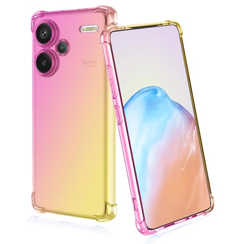 BORYA Silikon Hülle für Xiaomi Redmi Note 13 Pro+ Plus 5G, Transparent Weiches Seidig Ultra Dünn TPU Stoßfest Kratzfest Handyhülle, Elegant Bunt Gradient Schutzhülle, Rosa/Gold BORYA Silikon Hülle für Xiaomi Redmi Note 13 Pro+ Plus 5G, Transparent Weiches Seidig Ultra Dünn TPU Stoßfest Kratzfest Handyhülle, Elegant Bunt Gradient Schutzhülle, Rosa/Gold von BORYA