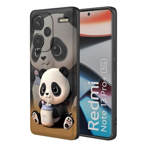 BORYA Silikon Hülle für Xiaomi Redmi Note 13 Pro+ Plus 5G, Ultra Dünn Stoßfest Handyhülle, Seidig Weiches TPU Schutzhülle, Einfach Elegant Farbe Muster Cover, Mikrofaserfutter Case, P5 von BORYA