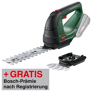 AKTION: BOSCH Home & Garden AdvancedShear 18V-10 Grasschere 18,0 V, mit Akkus mit Prämie nach Registrierung AKTION: BOSCH Home & Garden AdvancedShear 18V-10 Grasschere 18,0 V, mit Akkus mit Prämie nach Registrierung von BOSCH Home & Garden