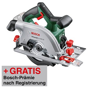 AKTION: BOSCH Home & Garden UniversalCirc 18V-53 Akku-Handkreissäge 18,0 V, ohne Akku mit Prämie nach Registrierung von BOSCH Home & Garden
