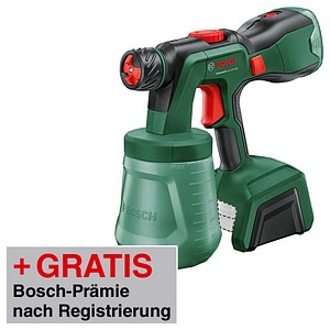 AKTION: BOSCH Home & Garden UniversalSpray 18V-300 Akku-Lackierpistole mit Prämie nach Registrierung AKTION: BOSCH Home & Garden UniversalSpray 18V-300 Akku-Lackierpistole mit Prämie nach Registrierung von BOSCH Home & Garden