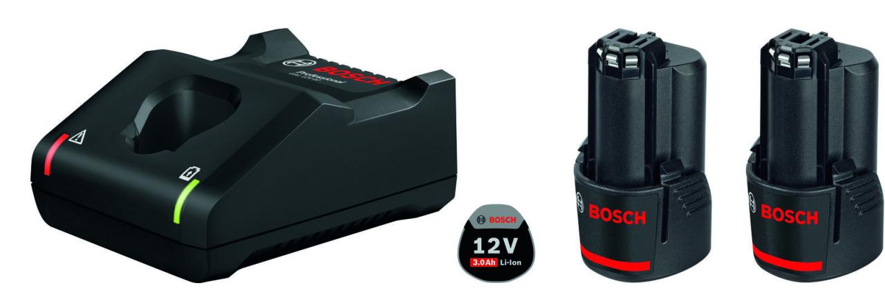 Bosch Starter-Set 2x Akku GBA 12V 3,0 Ah, Schnellladegerät GAL 12V-40 Bosch Starter-Set 2x Akku GBA 12V 3,0 Ah, Schnellladegerät GAL 12V-40 von BOSCH Professional