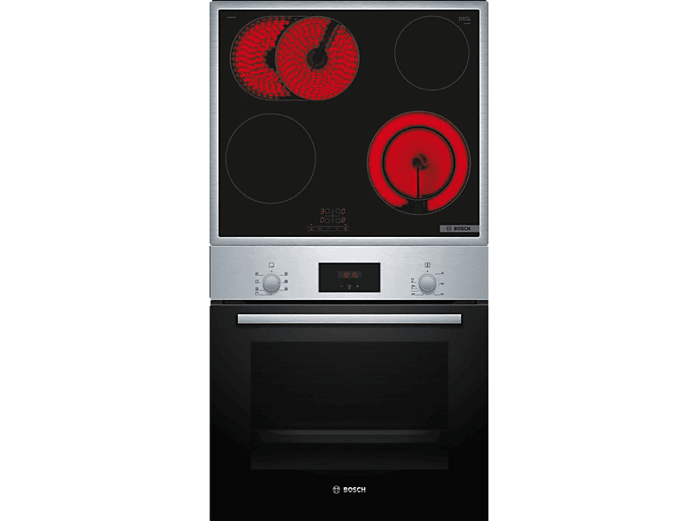 BOSCH HBD231VR61 Serie 2/Serie 4, Backofenset (Glaskeramikkochfeld, A, 66 l) von BOSCH