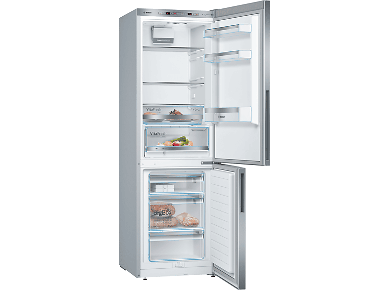 BOSCH KGE364LCA Serie 6 Kühlgefrierkombination (C, 149 kWh, 1860 mm hoch, Inox-look) von BOSCH