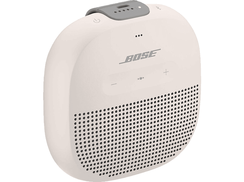 BOSE SoundLink Micro Bluetooth Lautsprecher, White Smoke, Wasserfest von BOSE