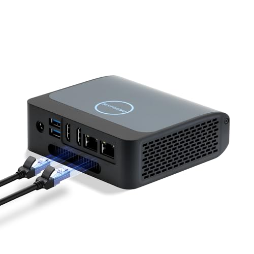 BOSGAME E1 Mini PC [2.5G Dual LAN], 16GB DDR4 512GB SSD Intel 12th Gen N100 (bis zu 3.4GHz), Mini Desktop Computer Unterstützt WiFi6, BT5.2, USB3.2 und 4K@60Hz Triple Display von BOSGAME