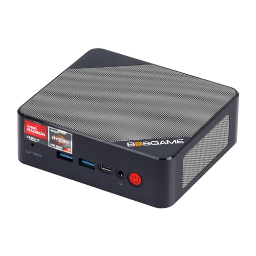 BOSGAME Gaming Mini-PC Ryzen 7 7735HS Radeon 680M Mini-Gaming-PC 32 GB DDR5 RAM PCIe 4.0 1 TB NVMe SSD für Desktop-Computer, Wi-Fi6E, BT5.2, dreifaches 4K-Display, USB4 8K@60, 2,5 G LAN von BOSGAME