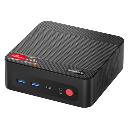 BOSGAME P4 Plus Dual 2.5G LAN Mini Gaming-PC, AMD Ryzen 7 5825U Prozessor (bis zu 4,5 GHz), Windows 11 Pro Mini-Computer, 32 GB DDR4 RAM, 1 TB PCIe 4.0 SSD, Mini-Gaming-Desktop-PC von BOSGAME