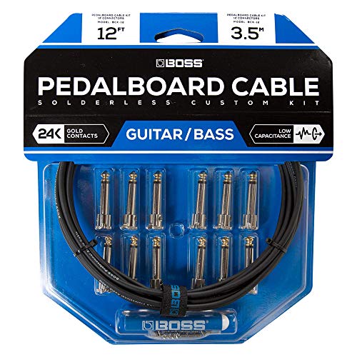 BOSS BCK-12 Lötfreies Pedalboard Kabel-Kit, einfache und schnelle Montage, Länge: 3,5 m von BOSS