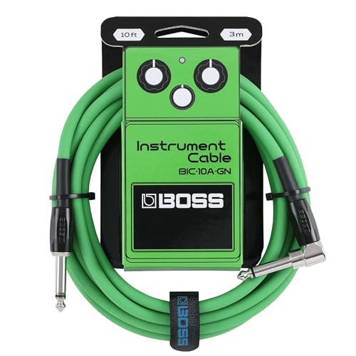 BOSS BIC-10A Serie | Instrumentenkabel | Gerade auf gewinkelte 6,3 mm Klinkenstecker | 3 m Länge | Hochwertige Kabel für Gitarre, Bass & mehr | geräuscharm & robust | Grün BOSS BIC-10A Serie | Instrumentenkabel | Gerade auf gewinkelte 6,3 mm Klinkenstecker | 3 m Länge | Hochwertige Kabel für Gitarre, Bass & mehr | geräuscharm & robust | Grün von BOSS