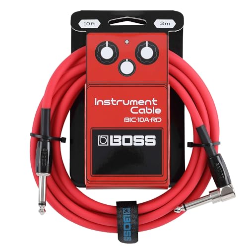 BOSS BIC-10A Serie | Instrumentenkabel | Gerade auf gewinkelte 6,3 mm Klinkenstecker | 3 m Länge | Hochwertige Kabel für Gitarre, Bass & mehr | geräuscharm & robust | Rot BOSS BIC-10A Serie | Instrumentenkabel | Gerade auf gewinkelte 6,3 mm Klinkenstecker | 3 m Länge | Hochwertige Kabel für Gitarre, Bass & mehr | geräuscharm & robust | Rot von BOSS