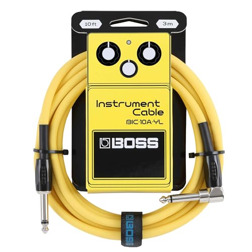 BOSS BIC-10A Serie | Instrumentenkabel | Gerade auf gewinkelte 6,3 mm Klinkenstecker | 3 m Länge | Hochwertige Kabel für Gitarre, Bass & mehr | geräuscharm & robust | Gelb BOSS BIC-10A Serie | Instrumentenkabel | Gerade auf gewinkelte 6,3 mm Klinkenstecker | 3 m Länge | Hochwertige Kabel für Gitarre, Bass & mehr | geräuscharm & robust | Gelb von BOSS