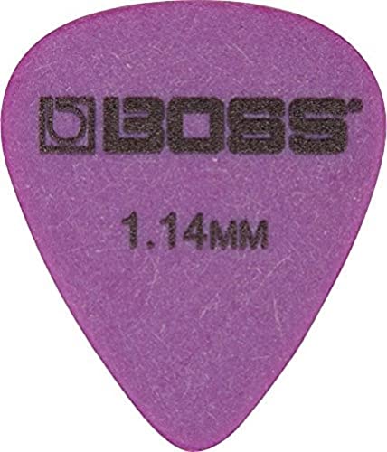 BOSS Extra Heavy Celluloid Plektren (BPK-12-D114), Paket mit 12 hochwertigen Delrin-Gitarrenplektren – lila, 12 Stück von BOSS