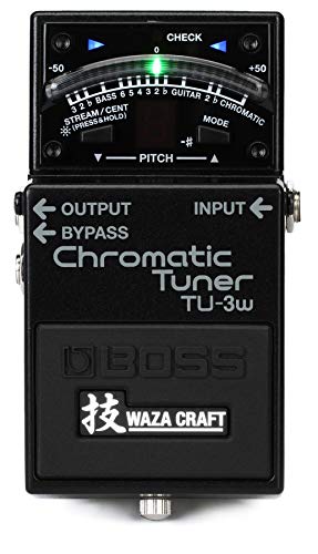 BOSS WAZA Craft chromatisches Tuner-Pedal (TU-3W), Stompbox Tuner auf Basis der innovativen Waza-Handwerkskunst von BOSS