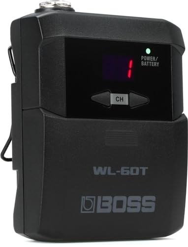 BOSS WL-60T Funksender für WL-60 Wireless System | Verbinde ein zweites Instrument für schnelle Wechsel auf der Bühne | Bis zu 25 Stunden Laufzeit | Perfekt für anspruchsvolle Live-Musiker von BOSS