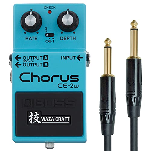 Boss CE-2W Waza Craft Stereo Chorus Effektgerät Pedal + keepdrum Klinkenkabel von BOSS