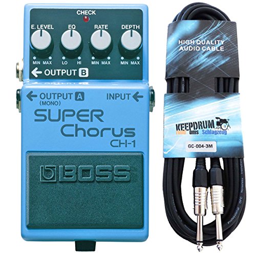 Boss CH-1 Super Chorus Stereo + keepdrum Gitarrenkabel 3m Boss CH-1 Super Chorus Stereo + keepdrum Gitarrenkabel 3m von Boss Guitar Equipment
