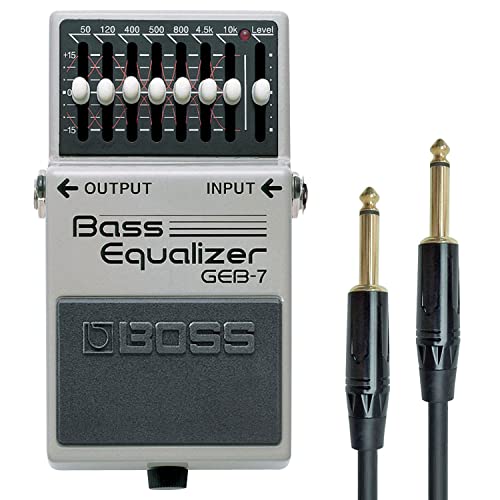 Boss GEB-7 Bass Equalizer EQ Effekt-Pedal + keepdrum Klinkenkabel von BOSS