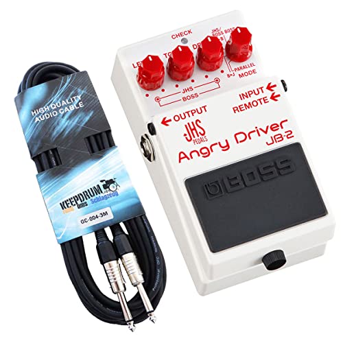 Boss JB-2 Angry Driver Overdrive Pedal + keepdrum Gitarrenkabel 3m von Boss Guitar Equipment