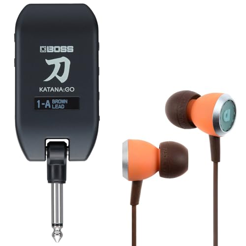 Boss Katana GO Amp Plug Kopfhörer-Verstärker + Audiofly Premium In-Ear Ohrhörer Boss Katana GO Amp Plug Kopfhörer-Verstärker + Audiofly Premium In-Ear Ohrhörer von BOSS