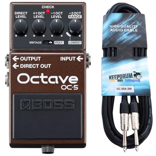 Boss OC-5 Oktave Pedal Effektgerät + keepdrum Gitarrenkabel Boss OC-5 Oktave Pedal Effektgerät + keepdrum Gitarrenkabel von BOSS