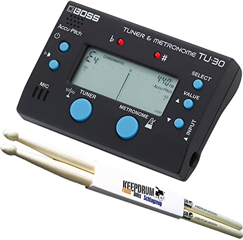 Boss TU-30 Stimmgerät Tuner mit Metronom + keepdrum Drumsticks Boss TU-30 Stimmgerät Tuner mit Metronom + keepdrum Drumsticks von BOSS