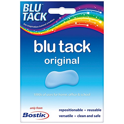 Bostik Original Blue Tack (60g) von Lizzy®, formbarer Klebstoff von BOSTIK