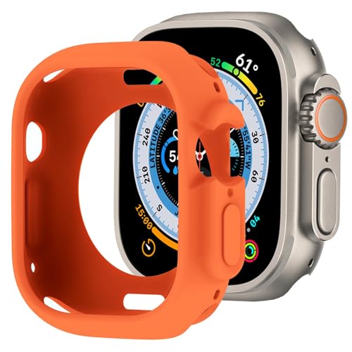 BOTOMALL Kompatibel mit Apple Watch Bumper Case Ultra 2 / Ultra 49 mm, weich, flexibel, TPU, dünn, leicht, Schutzhülle für iWatch [Keine Displayschutzfolie für die Vorderseite] von BOTOMALL