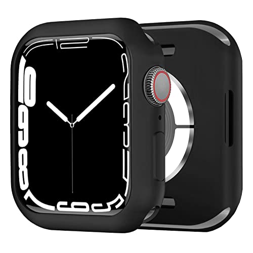 BOTOMALL Kompatibel mit Apple Watch Hülle 44 mm Serie 6 5 4 SE Weich Flexibel TPU Dünn Leicht Schutzhülle Bumper für iWatch [Kein Bildschirm] – Schwarz von BOTOMALL