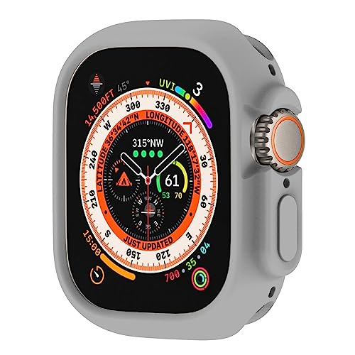 BOTOMALL Kompatibel mit Apple Watch Hülle Ultra 2 / Ultra 49 mm weich, flexibel, TPU, dünn, leicht, schützender Stoßfänger für iWatch [kein Bildschirm] – Nebel von BOTOMALL
