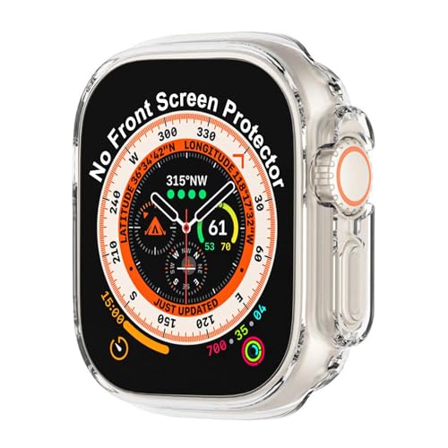 BOTOMALL Schutzhülle für Apple Watch, 49 mm, Serie 8, weich, flexibel, TPU, dünn, leicht, Schutzhülle für iWatch, ohne Bildschirm, transparent von BOTOMALL