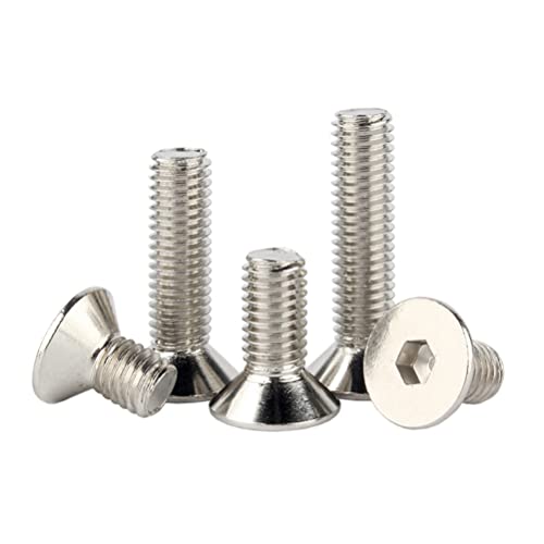 BOUACOUA Senkkopfschrauben Flachkopf Innensechskantschrauben 304 Edelstahl Senkkopf Inbusschrauben M10x35mm (5 Stück) von BOUACOUA